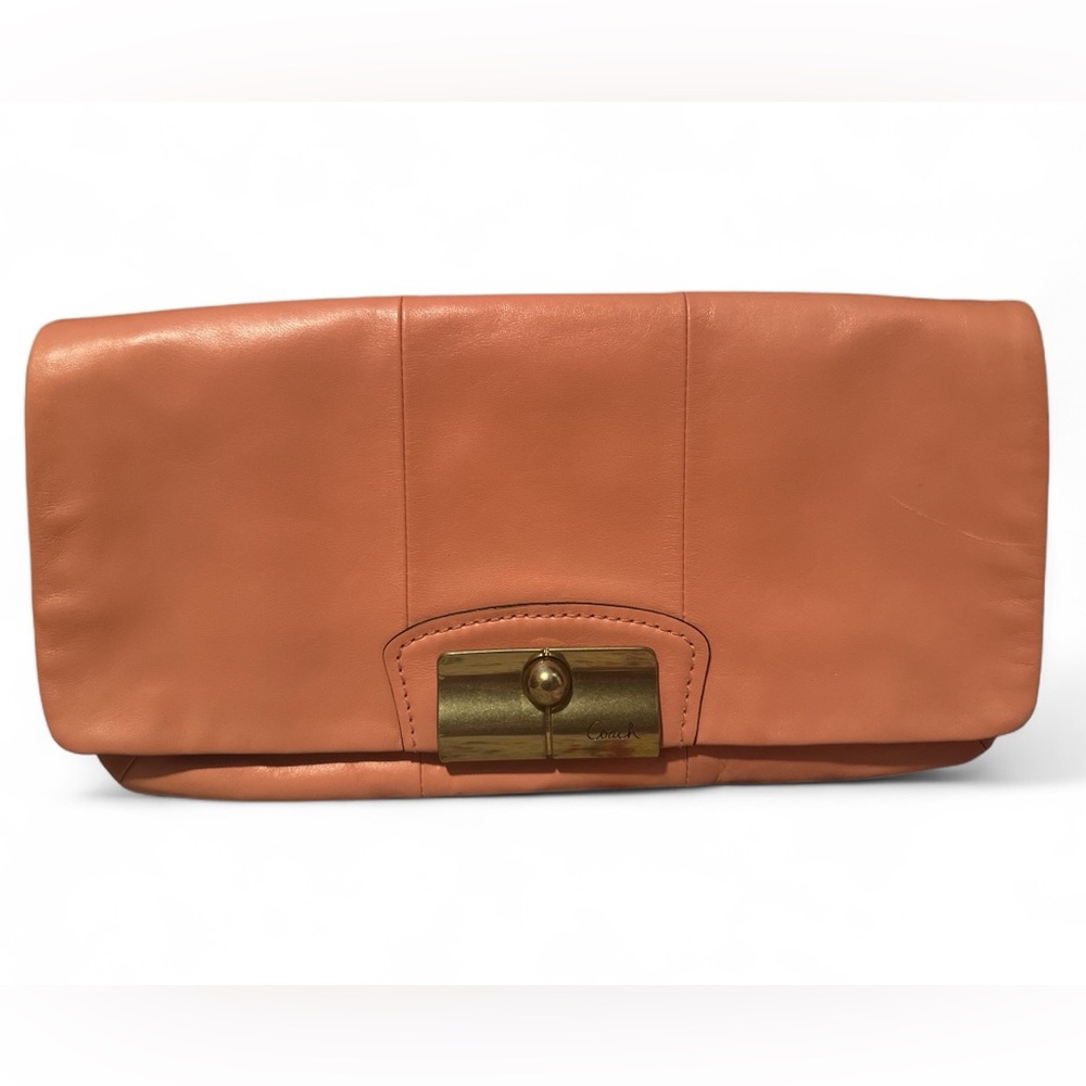 Coach Leather Coral Clutch